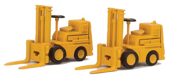 Walthers 4164 HO SceneMaster Forklift 2-Pack - Assembled - Yellow