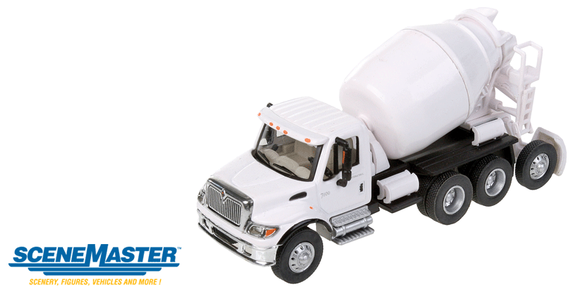 Walthers SceneMaster International 7600 4-Axle Cement Mixer - Assembled