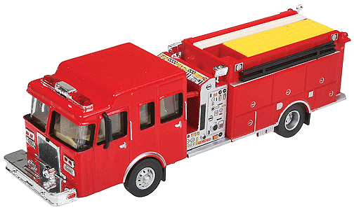 Walthers SceneMaster 13800 - HO Heavy-Duty Fire Engine - Assembled - Red
