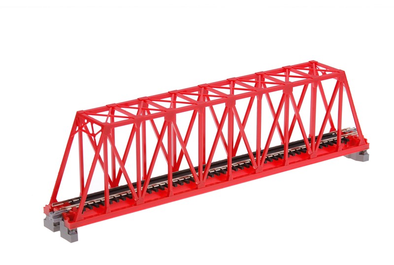 Kato Unitrack 20-430 - N Scale Single Track Truss Bridge - 9-3/4inch(248mm) - Red