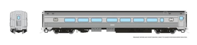 Rapido 115099 HO Budd Coach: Painted, Unlettered