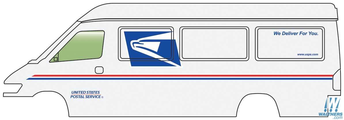 Walthers SceneMaster 12208 HO - Delivery Van - US Postal Service