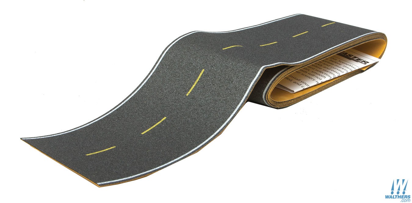Walthers SceneMaster 1251 Flexible Self-Adhesive Paved Roadway-Modern Highways