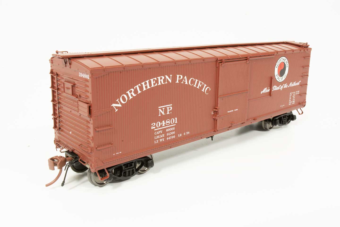 Rapido 130020-3 HO - 40ft NP 10000-series boxcar: Northern Pacific Company Service #201037
