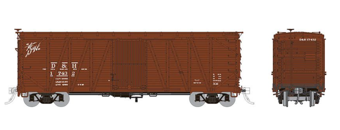Rapido 142007-4- HO USRA Single-Sheathed Boxcar: D&H #17432