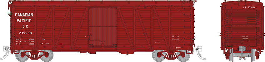 Rapido 142103-5 - HO USRA CPR Clone Boxcar: Canadian Pacific - Late #235741