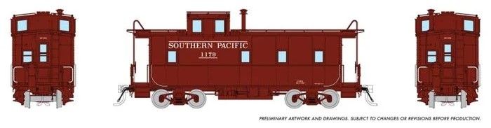 Rapido 162009 - HO SP C-40-3 Steel Cupola Caboose - Southern Pacific (Serif with Underline) #1205