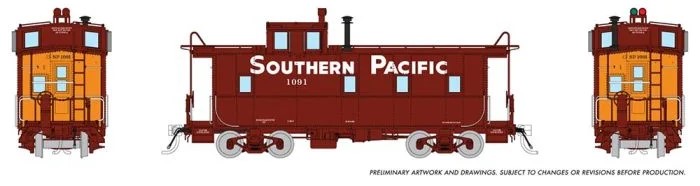 Rapido 162015 - HO SP C-40-3 Steel Cupola Caboose - Southern Pacific (Gothic Large Modernized) #1233
