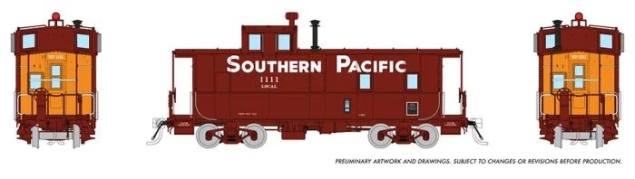 Rapido 162017 - HO SP C-40-3 Steel Cupola Caboose - Southern Pacific (Gothic Large - Without Roofwalk) #1136