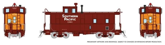 Rapido 162020 - HO SP C-40-3 Steel Cupola Caboose - Southern Pacific (Gothic Small - With Roofwalk) #1216
