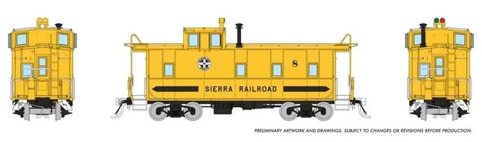 Rapido 162022 - HO SP C-40-3 Steel Cupola Caboose - Sierra Railroad #8