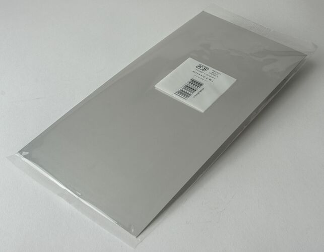 K&S Engineering 16512 All Scale - 0.013 inch Thick Tin Flat Sheet - 6x12inch