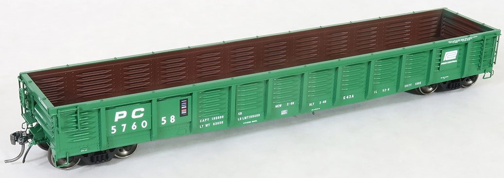 Tangent Scale Models 17018-02 - HO Delivery G43A 2-1968 Gondola - Penn Central #576012