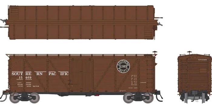 Rapido 171004-5 - HO B-50-15 Boxcar - As Built w/ Viking Roof - Southern Pacific (1946 to 1952 scheme) #15485