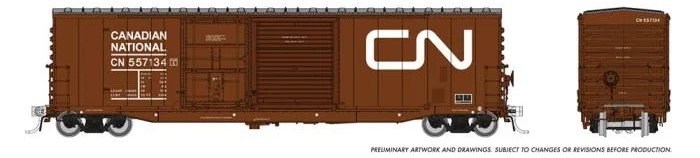 Rapido 173003-4 - HO NSC 5304 Boxcar - Canadian National (Late 80s Repaint) #557409