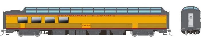 Rapido 175004 - HO SP 3/4 Dome-Lounge w/Fluted Sides - Southern Pacific (Overland) #3602