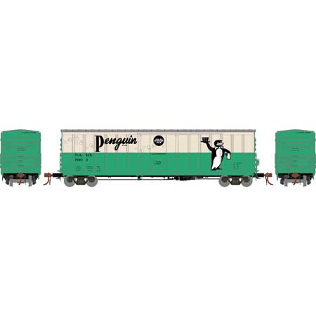 Athearn RTR 18445 - HO 50ft NACC Boxcar - Penguin Ginger Ale #7001