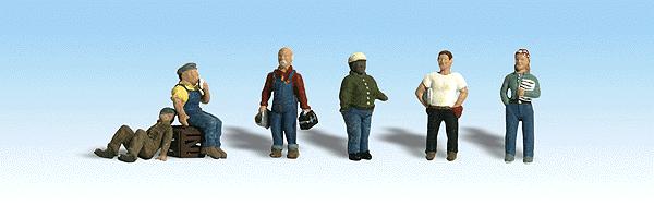 Woodland Scenic Accents HO Scale 1867 Factory Workers 7 pcs