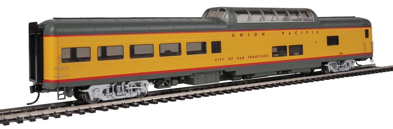 Walthers Proto 18700- HO 85ft ACF Dome Lounge Coach w/lights - Union Pacific (City of San Francisco) 