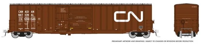 Rapido 193002-1 - HO Trenton Works 6348 CN Boxcar - Canadian National (As Delivered) #598045