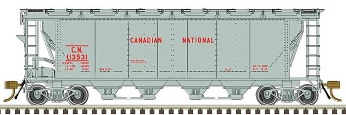 Atlas 20007153 - HO Slab-Side Covered Hopper - Canadian National CN #113404