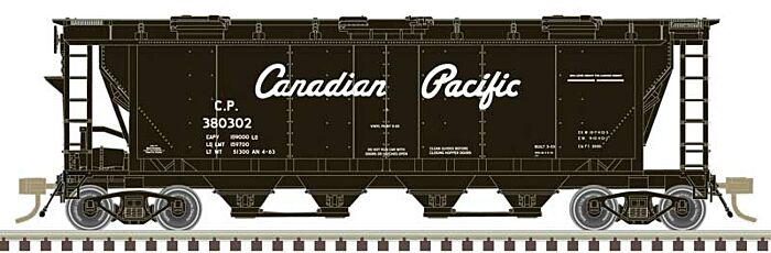 Atlas 20007159 - HO Slab-Side Covered Hopper - Canadian Pacific (CP Script) #380302