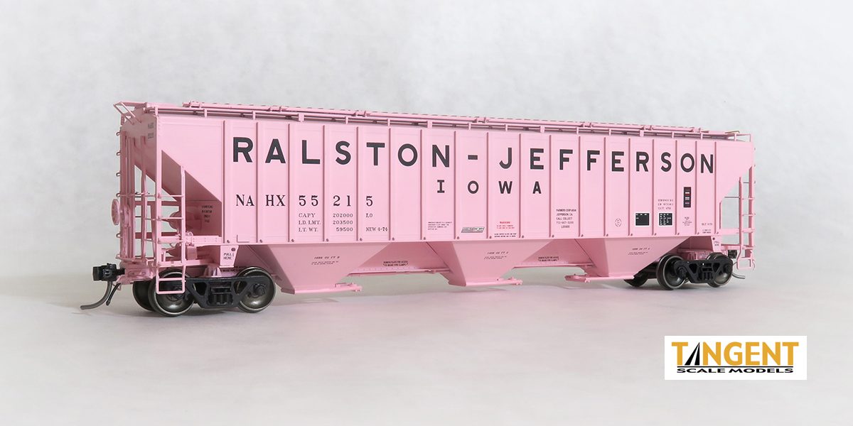 Tangent Scale Models 20049-02 - HO PS4750 Covered Hopper - Ralston-Jefferson (Delivery 1974) NAHX #55182