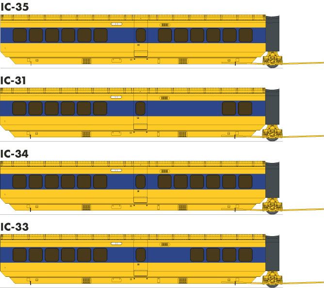Rapido Trains 203107 - HO UAC TurboTrain Completion Pack: VIA Set #2