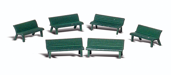 Woodland Scenics 2181 - N Scenic Accents Details - Park Benches (6/pkg)