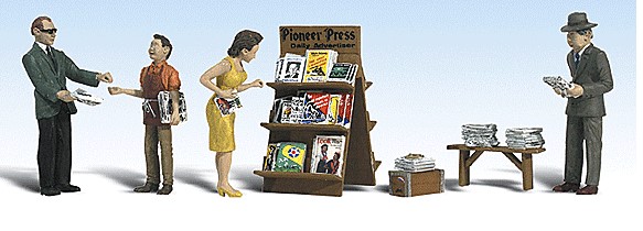 Woodland Scenics 2191 - N Scenic Accents(R) Figures -- News stand