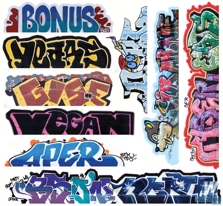 Blair Line 2262 HO Scale - Mega Set Modern Tagger Graffiti Decals Set #13 pkg(10)
