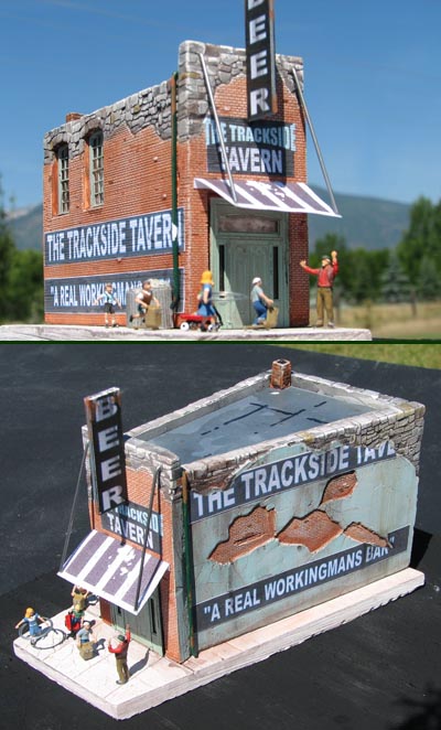 Downtown Deco 1040 - HO The Trackside Tavern - Hydrocal Casting Kit