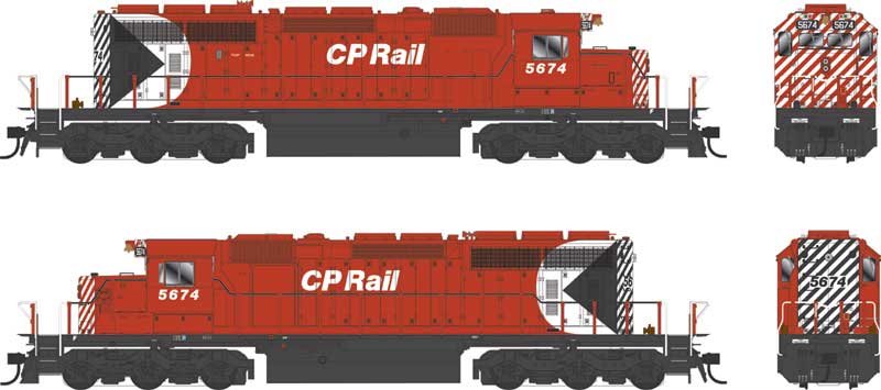 Bowser 25308 - HO GMD SD40-2 - DCC Ready - CP Rail: As Delivered #5674