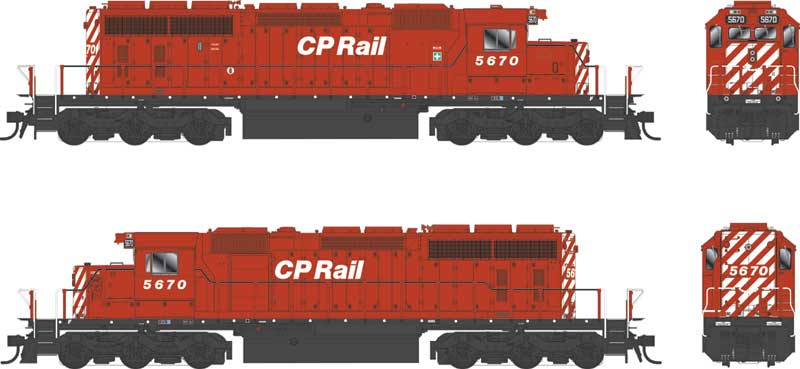 Bowser 25312 - HO GMD SD40-2 - DCC Ready - CP Rail: No Multimark #5671