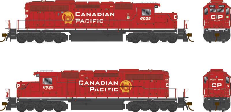 Bowser 25332 - HO GMD SD40-2 - DCC & Sound - Canadian Pacific: Rebuilt #6025