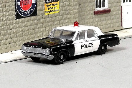 Sylvan Scale Models V-283 HO Scale - 1964 Dodge Police Car - Unpainted and Resin Cast Kit