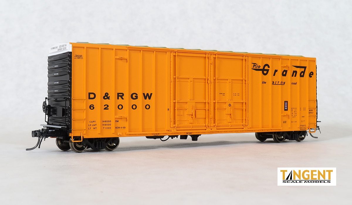 Tangent Scale Models HO 29012-11 -Delivery 1969 - Gunderson 6089 50ft BoxCar  D&RGW #62044