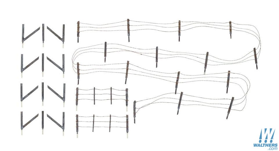 Woodland Scenics 2980 - HO scale Barbed Wire Fence - Kit