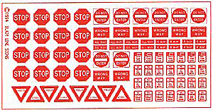 Blair Line 3 - N Scale Highway Signs - Regulatory Signs #2 (1930-Present, red, white)