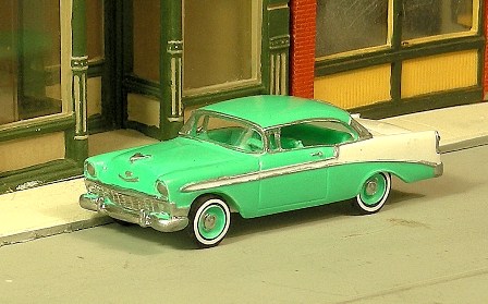 Sylvan Scale Models V-300 HO Scale - 1956 Bel Air Sport Coupe - Unpainted and Resin Cast Kit