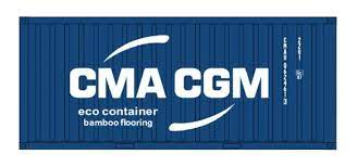 Intermountain HO 30060-03 20Ft Corrugated Containers with Corrugated Doors, CMA CGM 2pk 