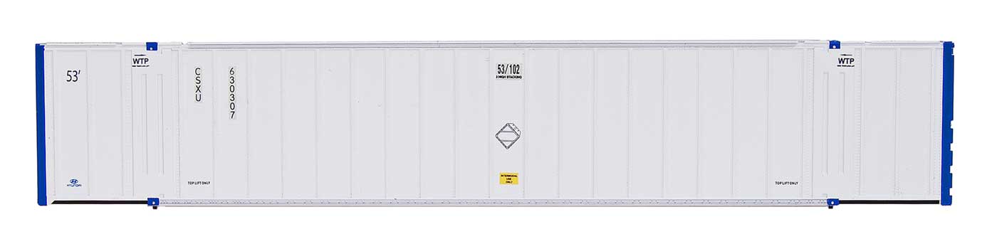 Intermountain Railway 30654 HO Scale 53 Hyundai Hi-Cube Container 2-Pack - CSXU - CSXU 630491/630622