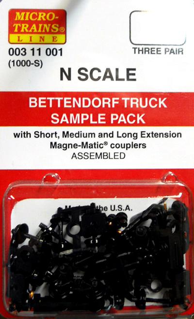 Micro Trains 003 11 001 - N Scale Bettendorf Truck Sampler Pack (3 Pair)