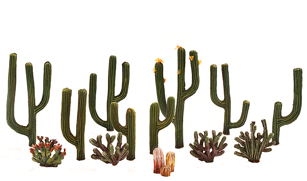 Woodland Scenics 3600 All Scale - Woodland Classics - Ready Made Trees - Cactus Plants pkg(13)
