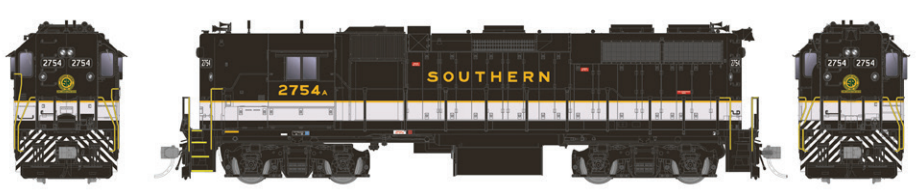 Rapido 38013 - HO Scale GP38 - DC/DCC Ready - Southern (High Nose) #2754