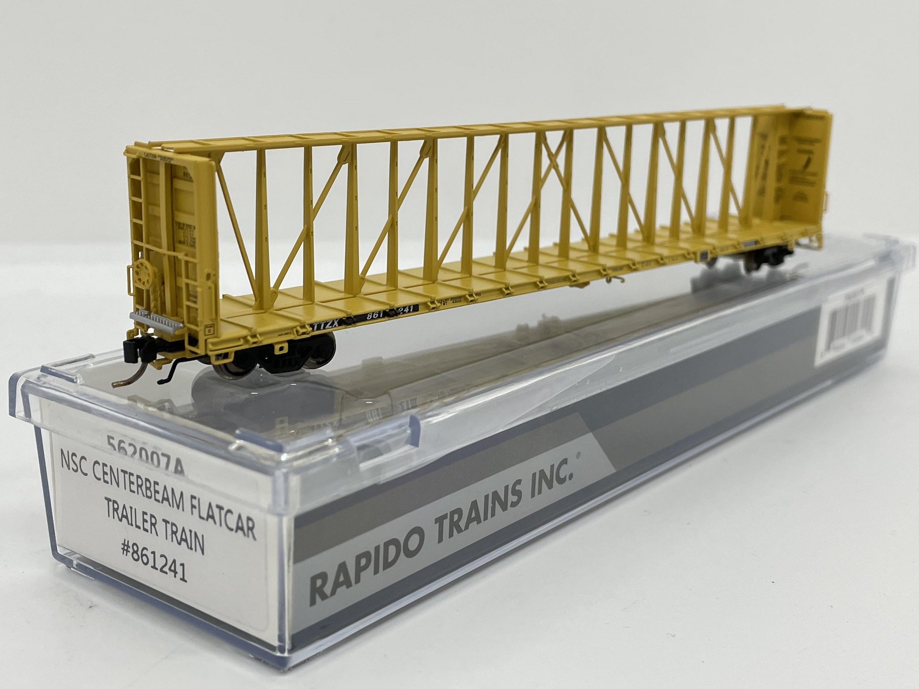 Rapido 562007-3 - N Scale NSC 73Ft Centerbeam Flatcar - Trailer Train (TTZX) #861276