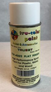 Tru Color Paint 4002 - Aerosol Spray Paint Can - Flat Cote Spray - 4.5oz (135mL)