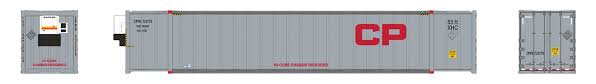 Rapido 402016 HO - 53Ft High Cube Container - CP - Gray(2-pack 731775 and 731788)