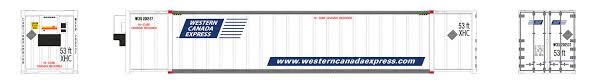Rapido 402022 HO - 53Ft High Cube Container - Western Canada Express (2-pack 200537 and 200548)