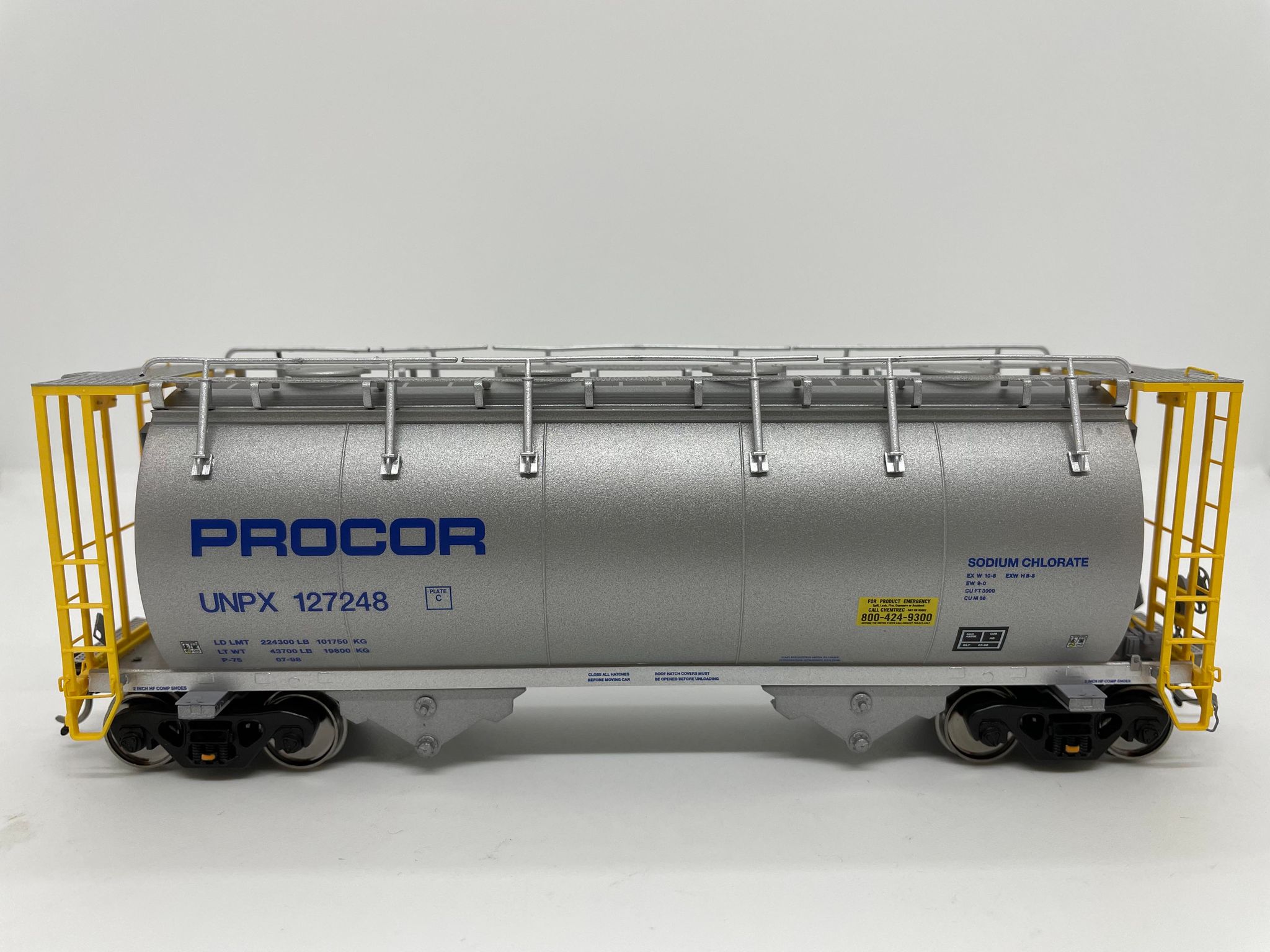 Rapido 172001-5 - HO Procor 3000CuFt Aluminum Hopper w/Handrails - UNPX/ Procor Wordmark #127241